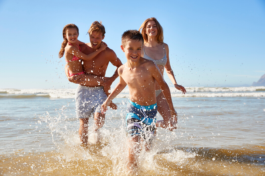 Family on Summer Beach Vacation